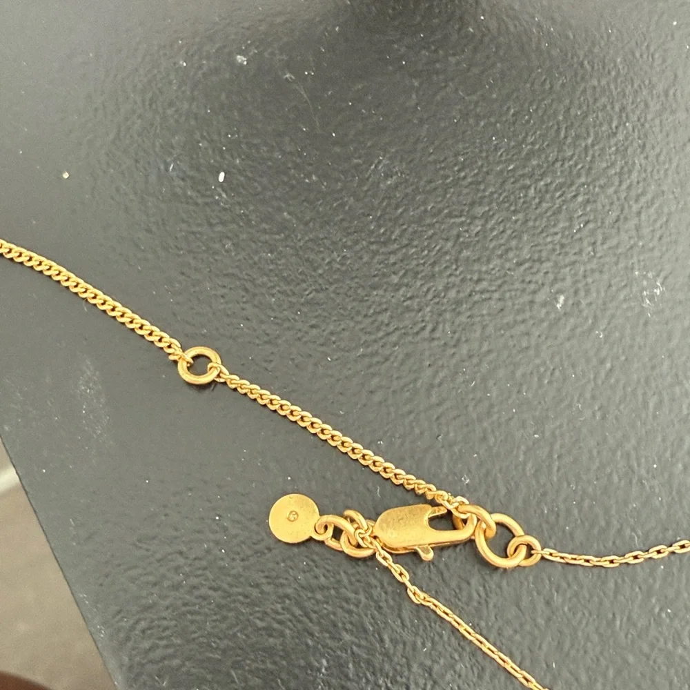(19)Madewell NEW Tripe Demi-Fine Chain Necklace - Picture 2 of 3